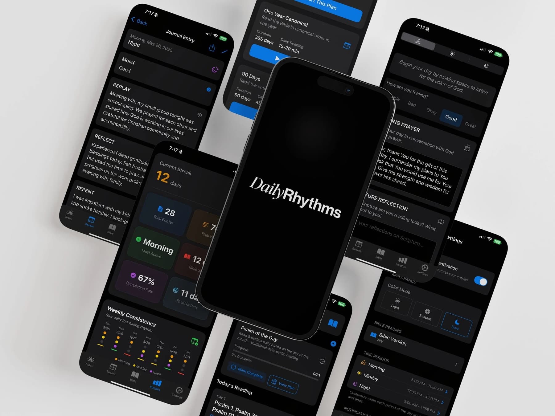 DailyRhythms app on a phone