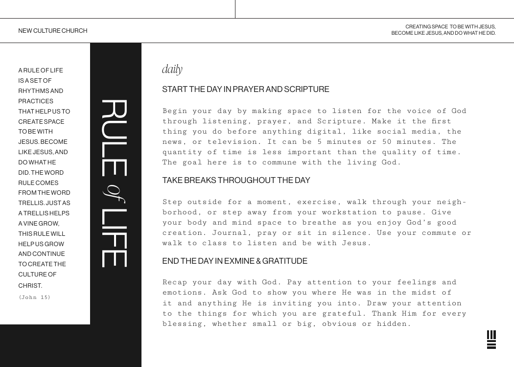Rule of Life Card preview
